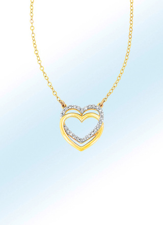 Romantische Halskette mit 25 Diamanten
