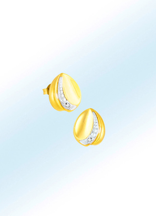 Ohrstecker in Bicolor mit Diamanten