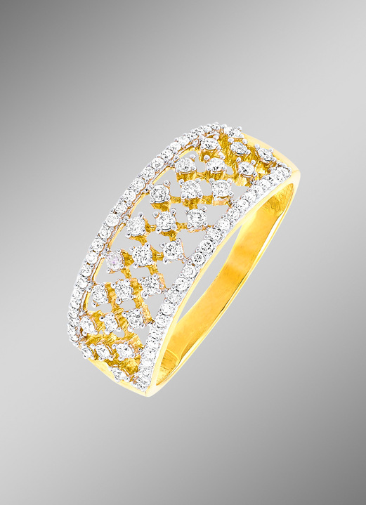 Ringe - Damenring mit 74 Diamanten, in Größe 160 bis 220, in Farbe  Ansicht 1