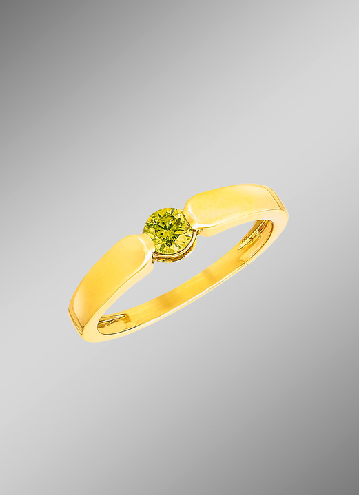 Ringe - Wundervoller Damenring mit gelbem Canary-Brillant, in Größe 160 bis 220, in Farbe