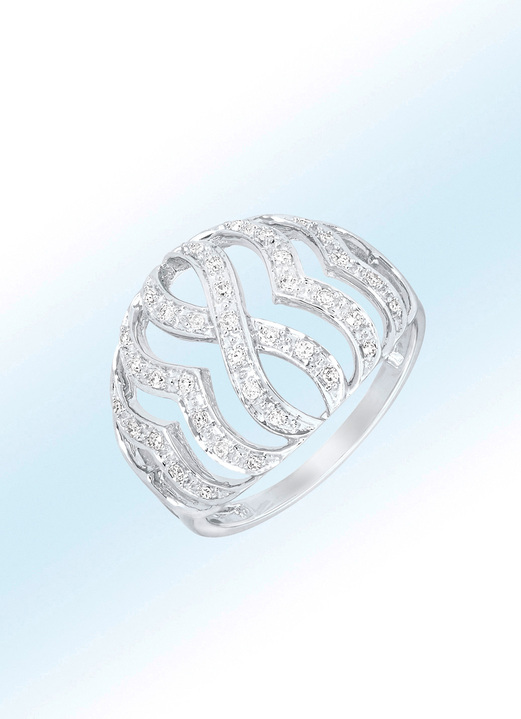 Ringe - Bezaubernder Damenring mit 37 Diamanten, in Größe 160 bis 220, in Farbe
