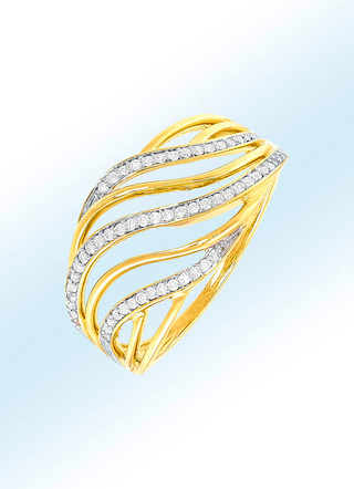 Edler Damenring mit 57 Diamanten