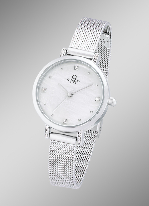 Quartzuhren - Quality Time Quartz Damenuhr - Die Uhr für besondere Momente, in Farbe , in Ausführung SILBERFARBEN Ansicht 1