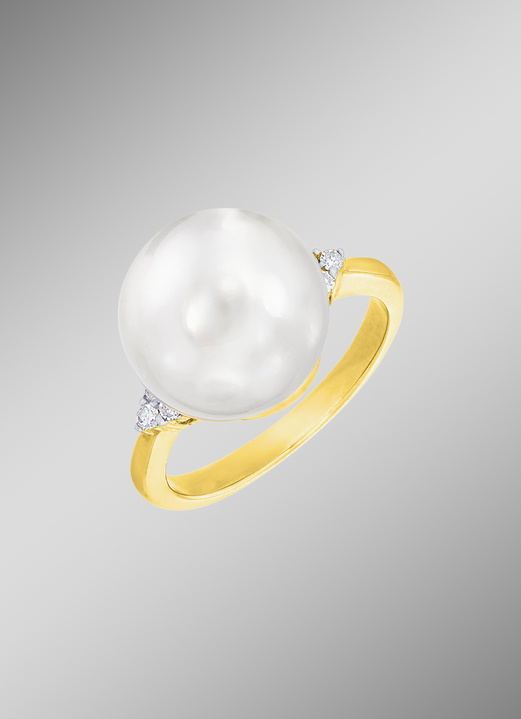 Ringe - Zauberhafter Damenring mit Südsee-Perle, in Größe 160 bis 220, in Farbe  Ansicht 1