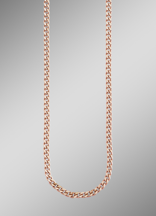 Halsketten - Panzerkette in Roségold, in Farbe