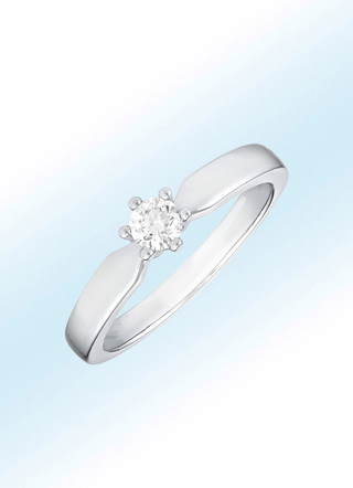 Exquisiter Damenring mit BrillantN 950/-