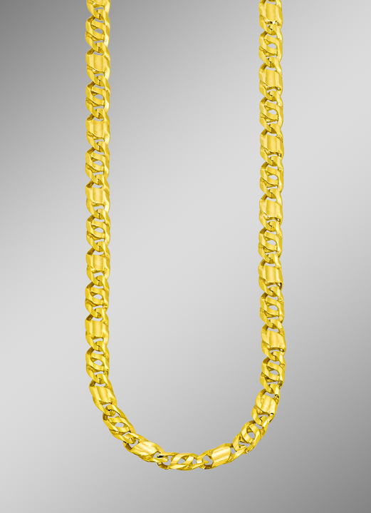 Halsketten - Massive, diamantierte Achter-Rebhuhn-Halskette, in Farbe  Ansicht 1