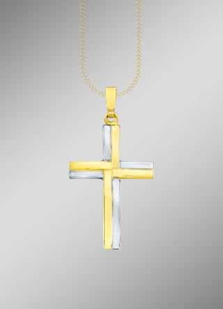 Kreuz-Anhänger in Bicolor