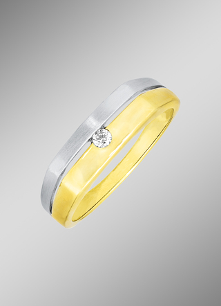 Schicker Herrenring in Bicolor