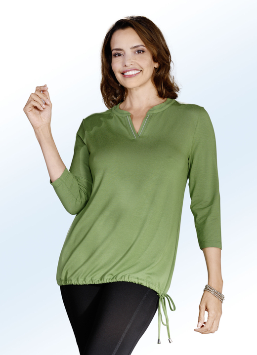 Shirts - Shirt mit Plättchenzier, in Größe 036 bis 052, in Farbe KIWI
