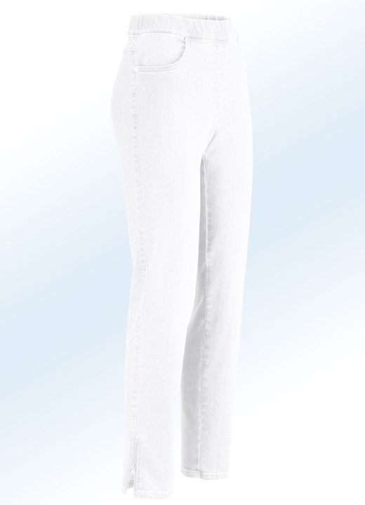 Hosen in Schlupfform - Magic-Jeans mit hohem Stretchanteil, in Größe 019 bis 058, in Farbe WEISS Ansicht 1