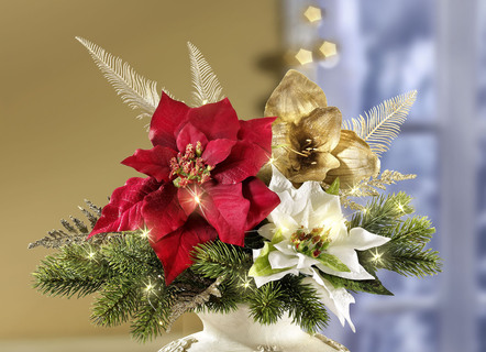 Beleuchteter Weihnachtsstrauß