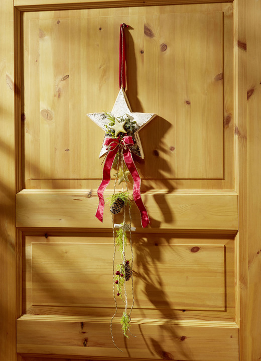 Weihnachten - Dekohänger, in Farbe NATUR-ROT
