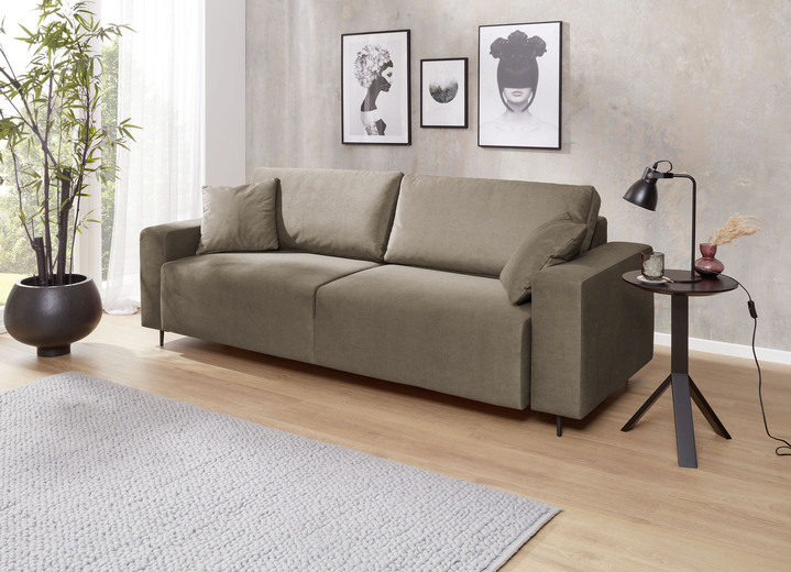 Schlafsofas - Schlafsofa mit Bettfunktion, in Farbe CAPPUCCINO Ansicht 1