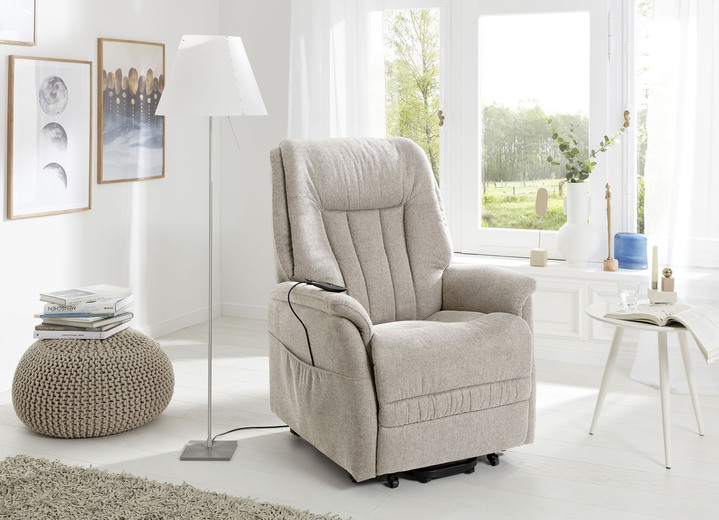 TV-Sessel / Relax-Sessel - TV-Sessel mit Motor und Aufstehhilfe, in Farbe CREME Ansicht 1