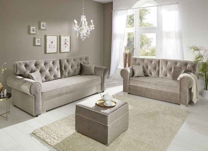 Polstergruppen - Frei im Raum aufstellbare Polstermöbel, in Farbe BEIGE-CREME, in Ausführung Zweisitzer Ansicht 1