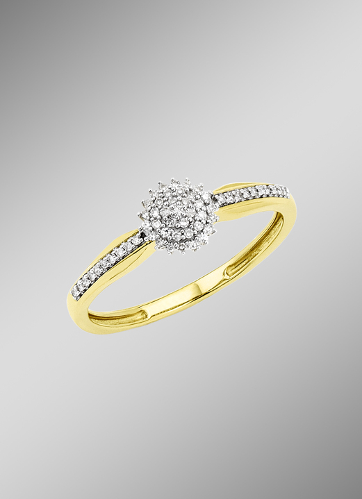 Ringe - Stilvoller Damenring mit Diamanten, in Größe 160 bis 220, in Farbe  Ansicht 1