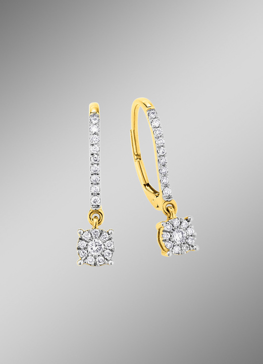 - Ohrringe mit Brillanten, in Farbe  Ansicht 1