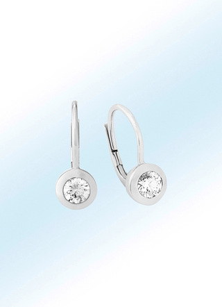Elegante Ohrringe in Weißgold mit Brillant