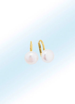 Klassische Ohrringe mit Süßwasser-Zuchtperlen