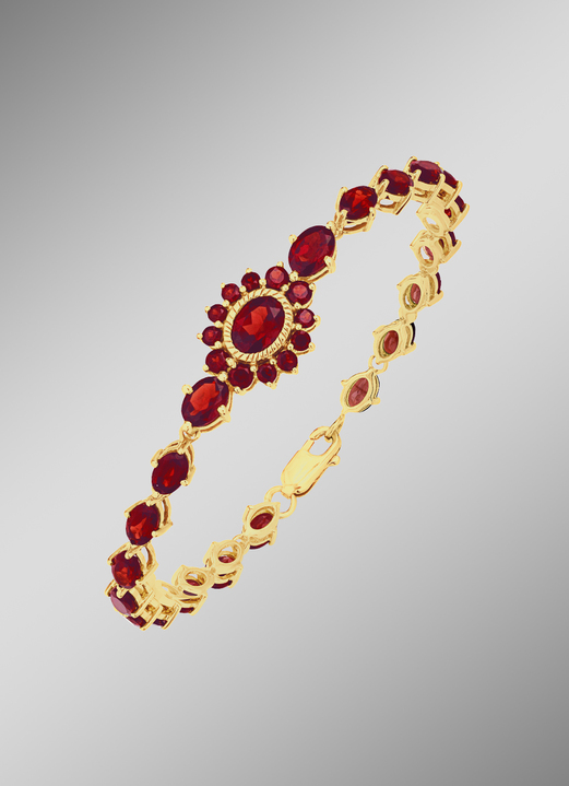 - Armband mit echt Granat, in Farbe  Ansicht 1