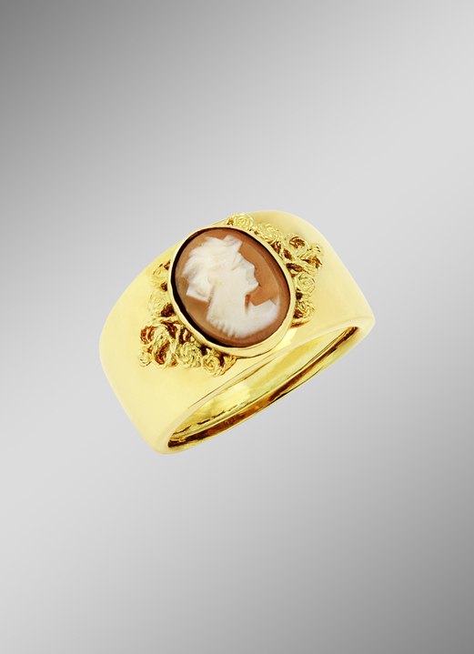 Ringe - Interessanter Damenring mit Kamee, in Größe 160 bis 220, in Farbe  Ansicht 1