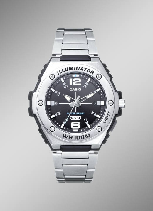 - Sportliche Quartz-Herrenuhr mit Edelstahlband, in Farbe  Ansicht 1