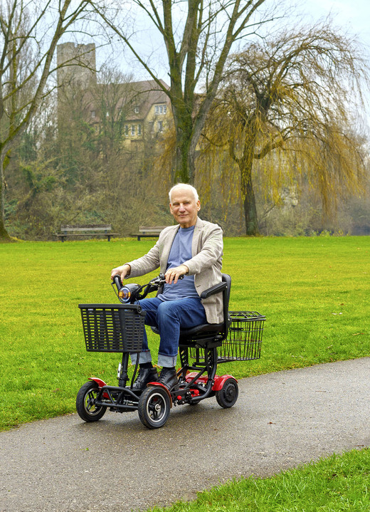 Elektromobile - Entspannt durch den Alltag mit dem Econelo 4-Rad-Roller Premium Version, in Farbe ROT Ansicht 1