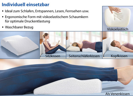 Keilkissen mit viskoelastischem Schaumkern