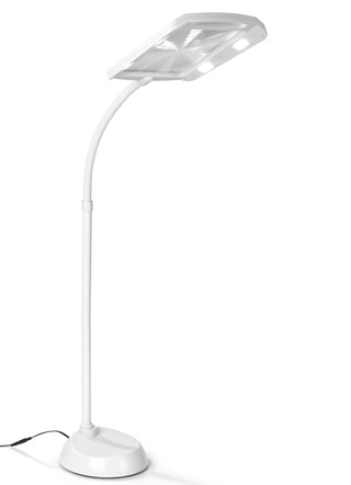 LED-Lupenstandleuchte mit Acrylglas-Linse