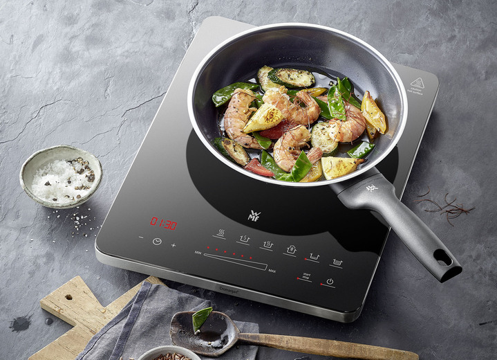- WMF Induktionskochplatte zum sicheren und energiesparenden Kochen, in Farbe SCHWARZ, in Ausführung Induktions-Kochplatte