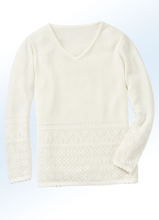 Pullover mit Ajourmustermix
