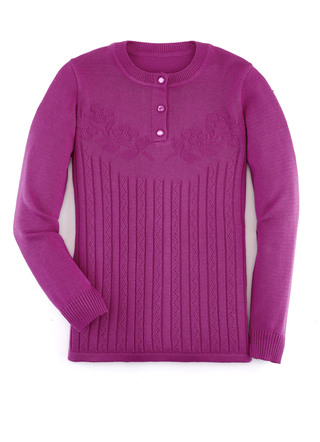 Pullover mit floraler Struktur
