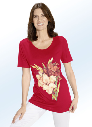 Longshirt mit Kontrast-Druck in 2 Farben