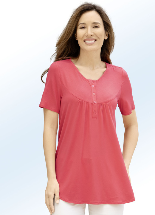 - Shirt-Tunika in 3 Farben, in Größe 036 bis 054, in Farbe KORALLE Ansicht 1