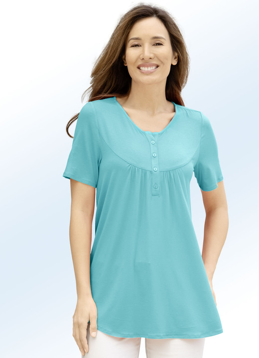 - Shirt-Tunika in 3 Farben, in Größe 036 bis 054, in Farbe TÜRKIS Ansicht 1