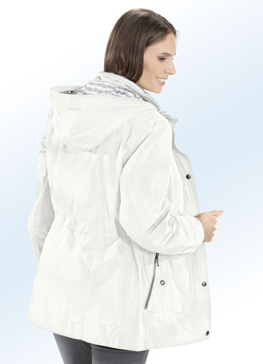 - Jacke in 2 Farben mit abnehmbarer Kapuze, in Größe 040 bis 060, in Farbe CREME Ansicht 1