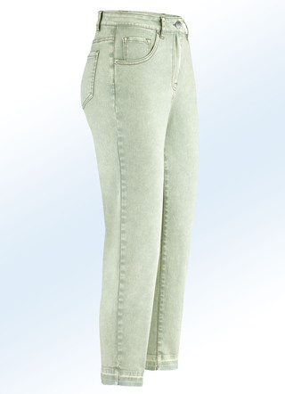 Jeans in 7/8-Länge mit modischer Saumfärbung