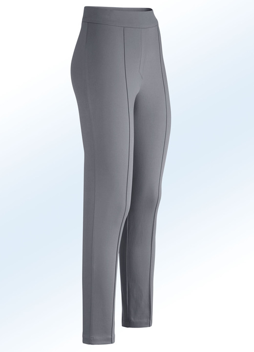 Hosen in Schlupfform - Soft-Stretch-Hose, in Größe 017 bis 052, in Farbe MITTELGRAU Ansicht 1
