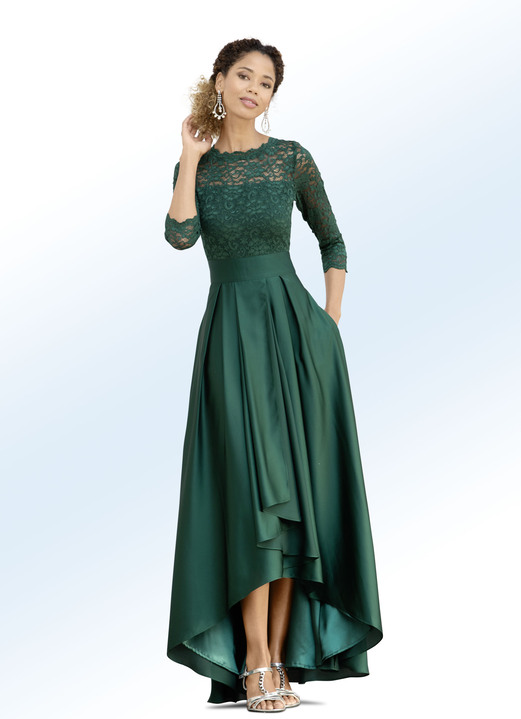 Abendkleider - Wunderschönes Kleid mit Spitze, in Größe 036 bis 050, in Farbe SMARAGDGRÜN Ansicht 1