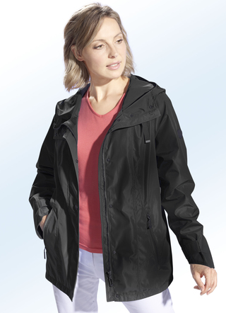 Funktionsjacke in 2 Farben mit Regenschild an der Kapuze