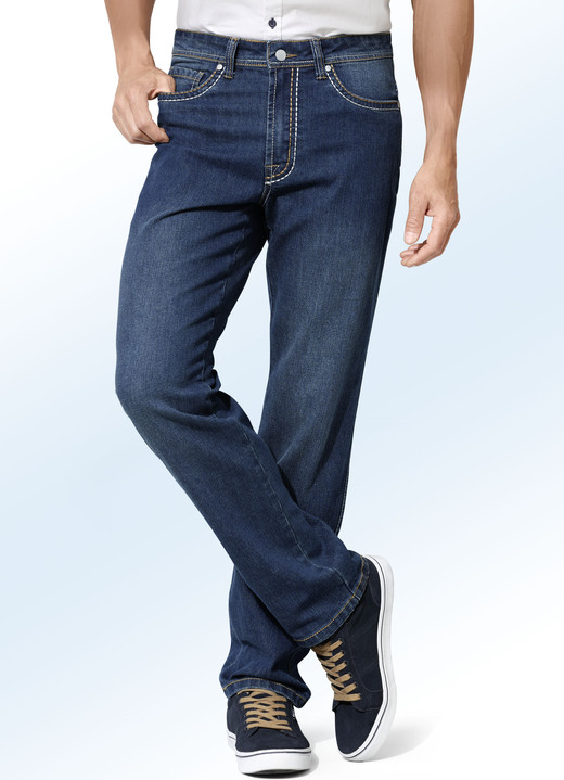 Jeans - Jeans in 2 Farben, in Größe 024 bis 060, in Farbe DUNKELBLAU Ansicht 1