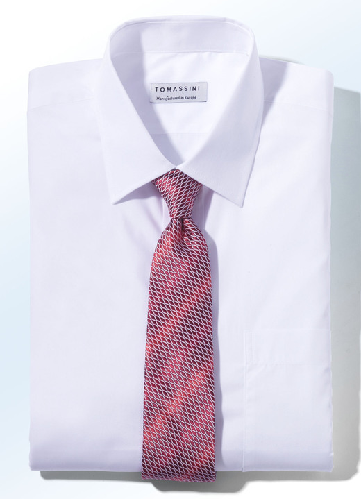 Businesshemden - Hemd mit Kentkragen in 5 Farben und 2 Ausführungen, in Größe 038 bis 050, in Farbe WEISS Ansicht 1