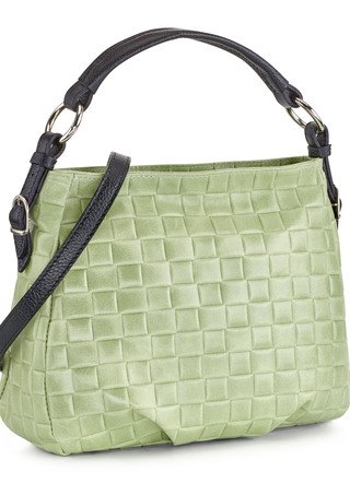 Tasche mit kontrastfarbenen Riemen