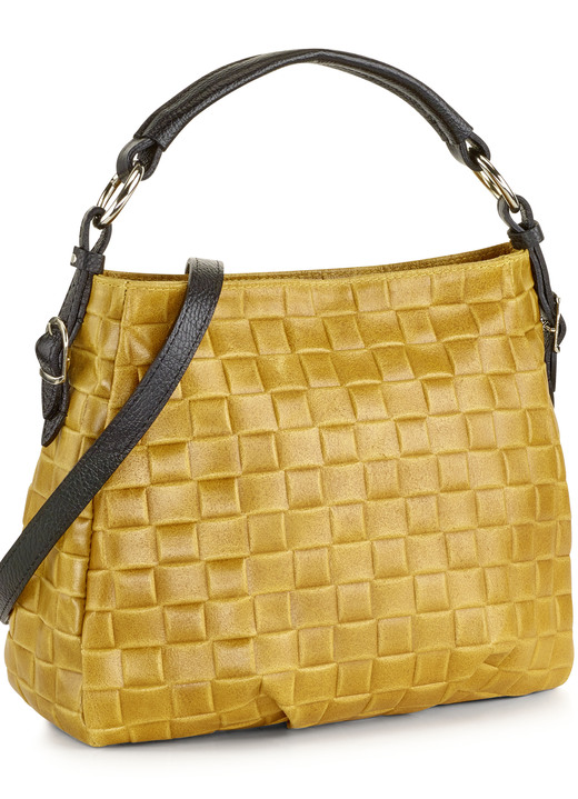 - Tasche mit kontrastfarbenen Riemen, in Farbe SENFGELB