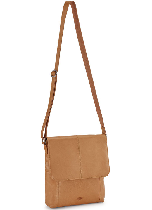 - Tasche aus bestem Büffelleder, in Farbe COGNAC Ansicht 1