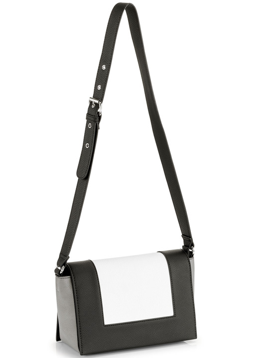 - Collezione Alessandro Tasche mit verstellbarem Umhängeriemen, in Farbe SCHWARZ-WEISS-GRAU