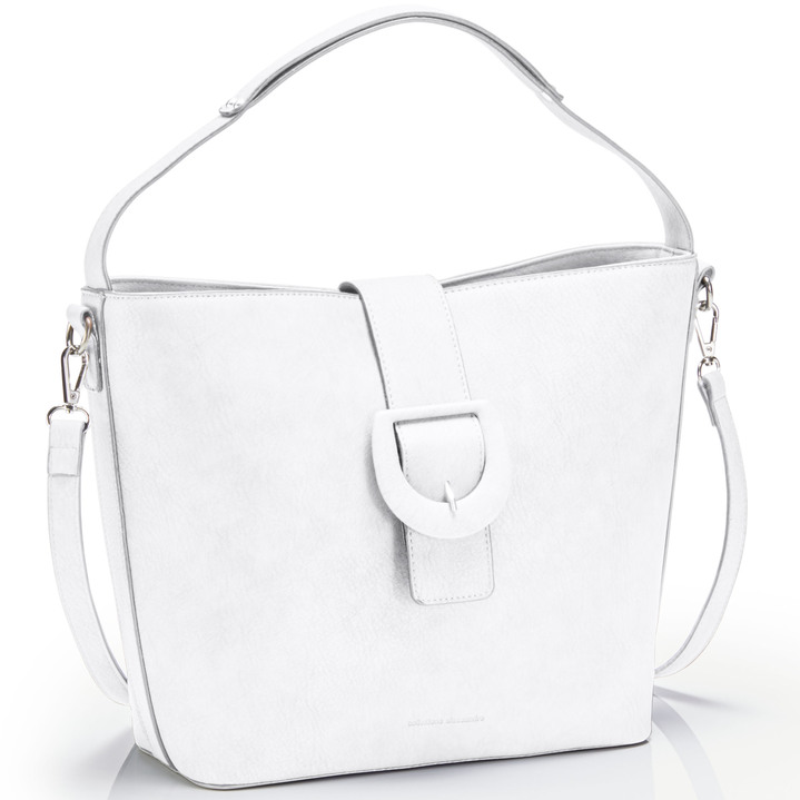 - Collezione Alessandro Tasche mit Zierschließe, in Farbe WEISS