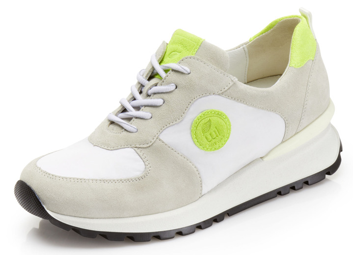 - Waldläufer Sneaker mit bedrucktem Textilmaterial , in Größe 3 1/2 bis 8, in Farbe ECRU-KOMBI Ansicht 1