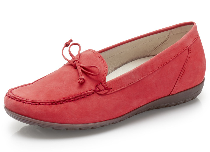 Slipper & Schnürschuhe - Waldläufer Slipper mit Zierschleife  , in Größe 4 bis 8, in Farbe HELLROT Ansicht 1